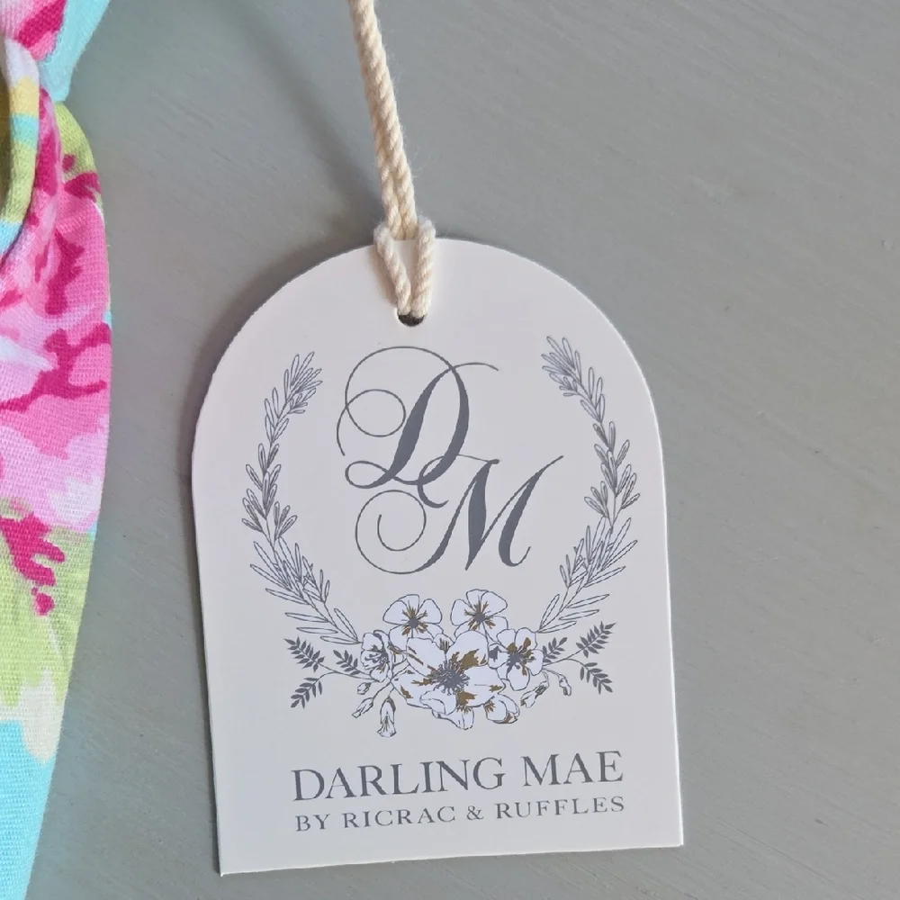 Floral Baby Romper with Monogram Bib From Darling Mae And Ricrac & Ruffles - Picture 3 of 8